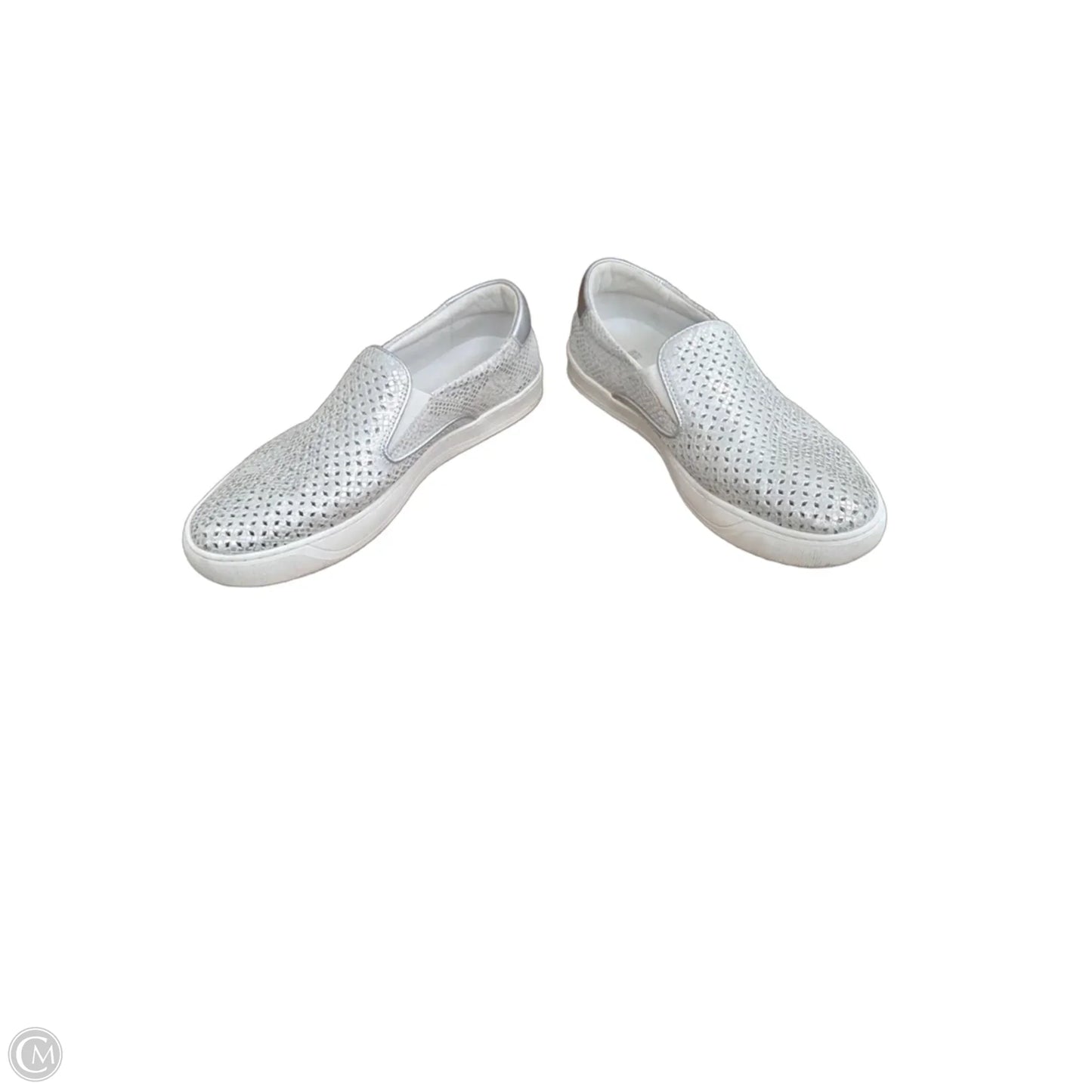 Shoes Flats By Johnston & Murphy In Silver, Size: 7.5