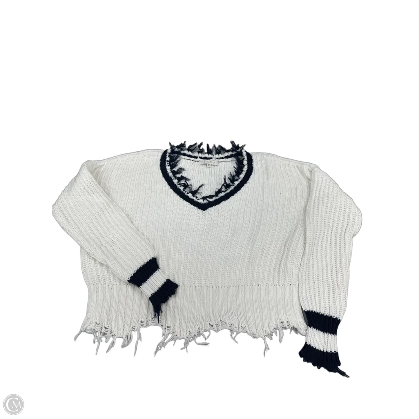 Sweater By Z Supply In White, Size: Xs
