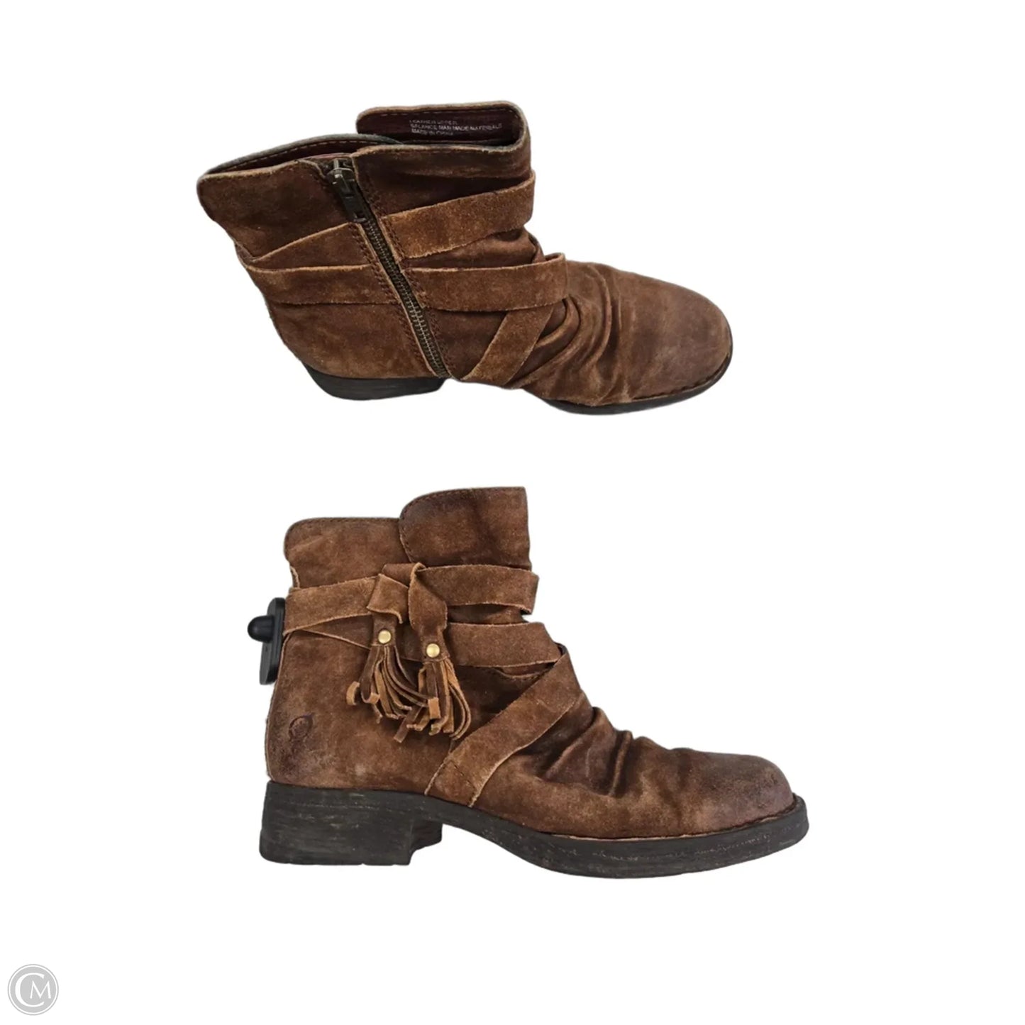 Boots Ankle Flats By Born In Brown, Size: 7.5
