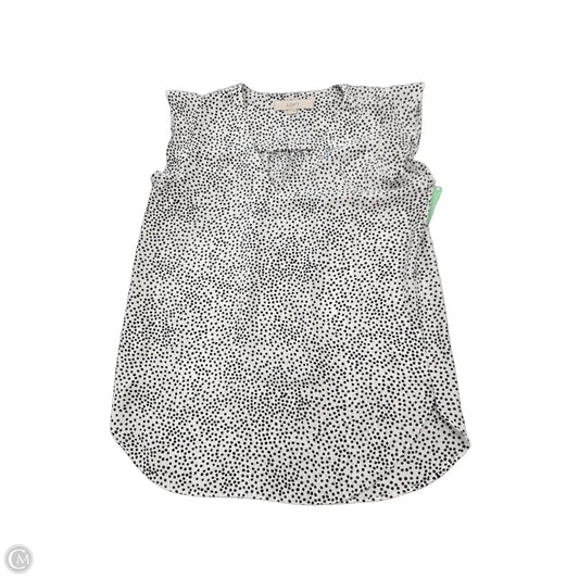 Top Sleeveless By Loft In Polkadot Pattern, Size: Xs