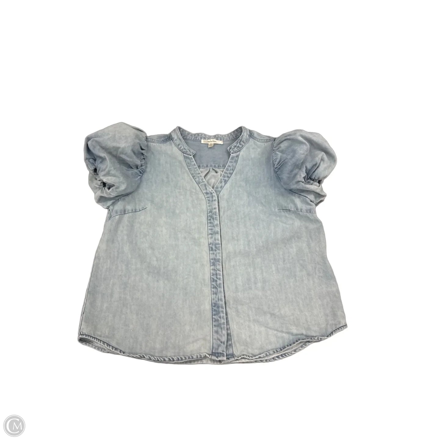 Top Short Sleeve By Cmc In Blue Denim, Size: M