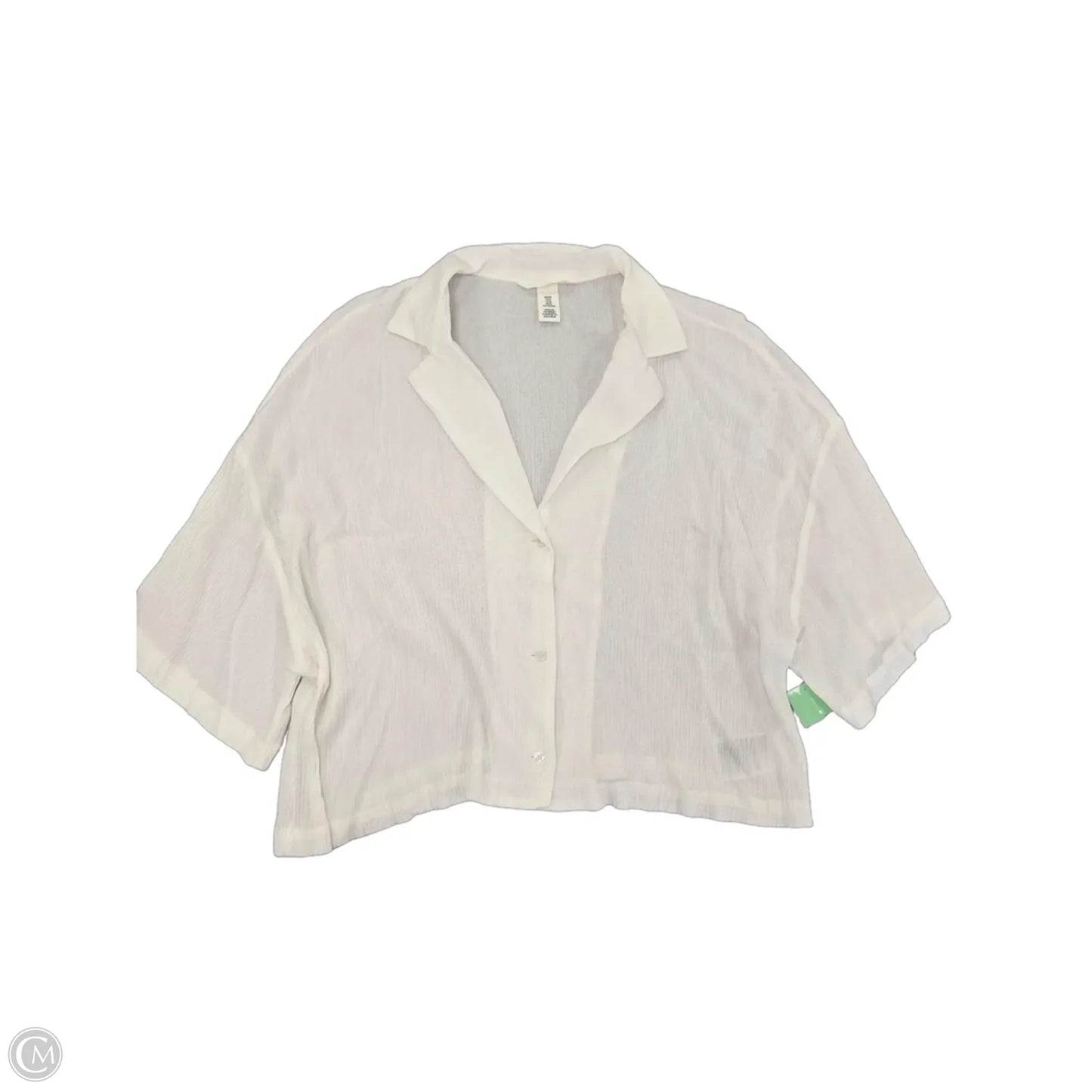 Top Short Sleeve Basic By H&m In White, Size: M