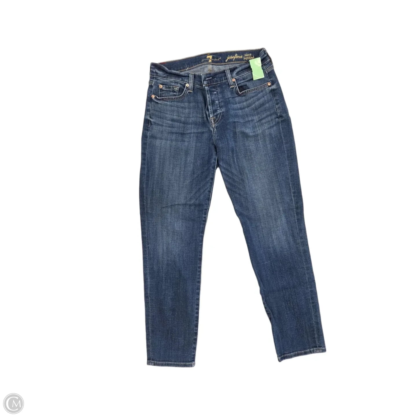 Jeans Skinny By 7 For All Mankind In Blue Denim, Size: 4