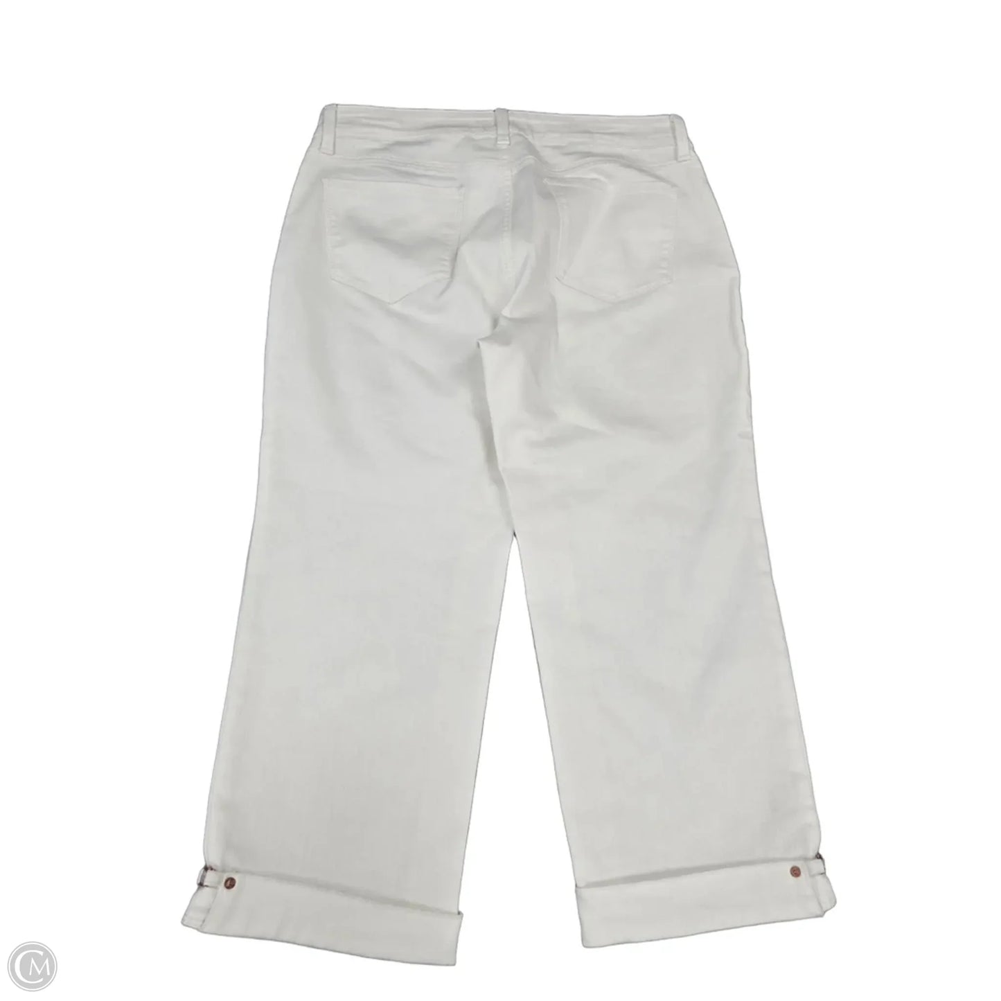 Jeans Cropped By Not Your Daughters Jeans In White Denim, Size: 10