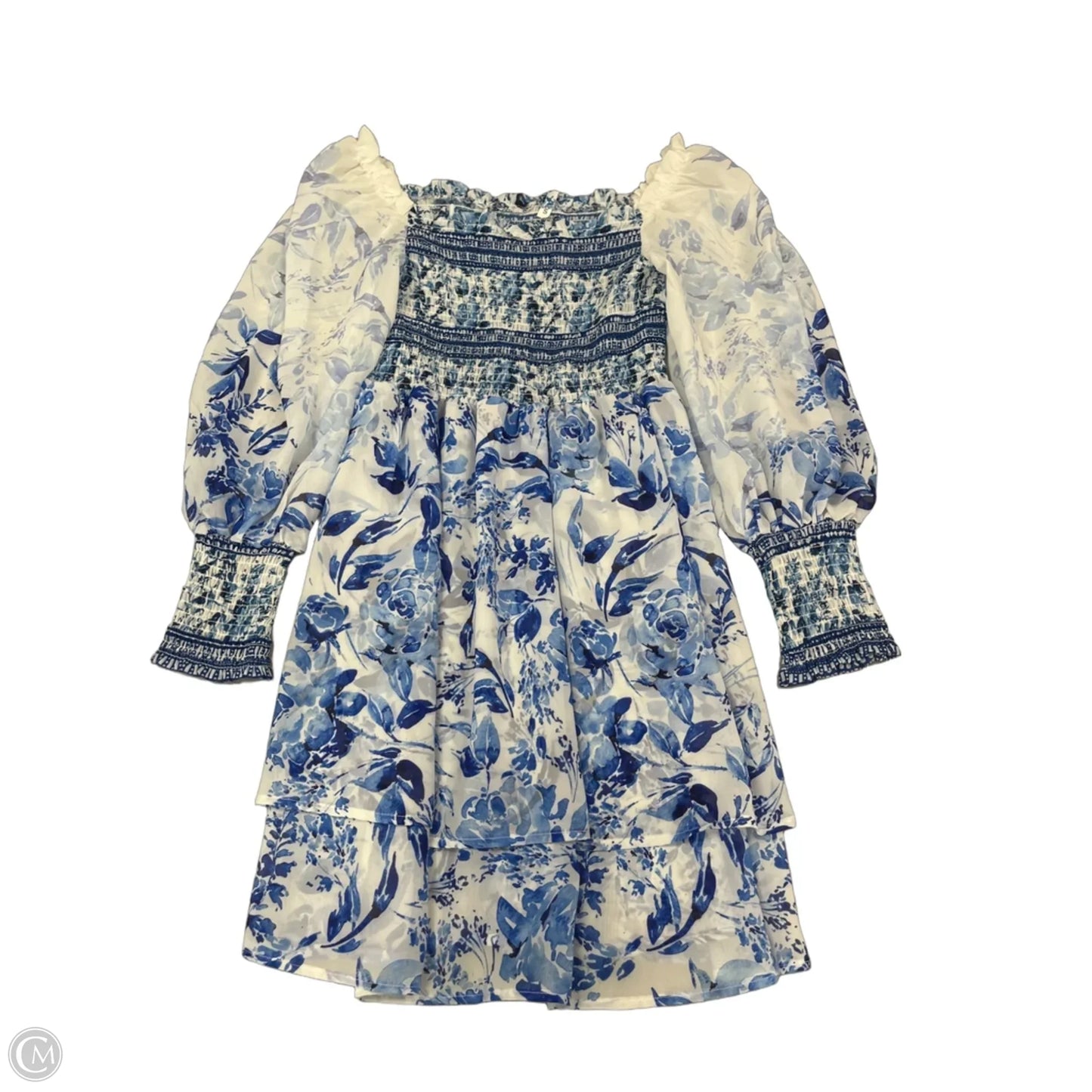 Dress Casual Short By Cme In Blue & White, Size: S