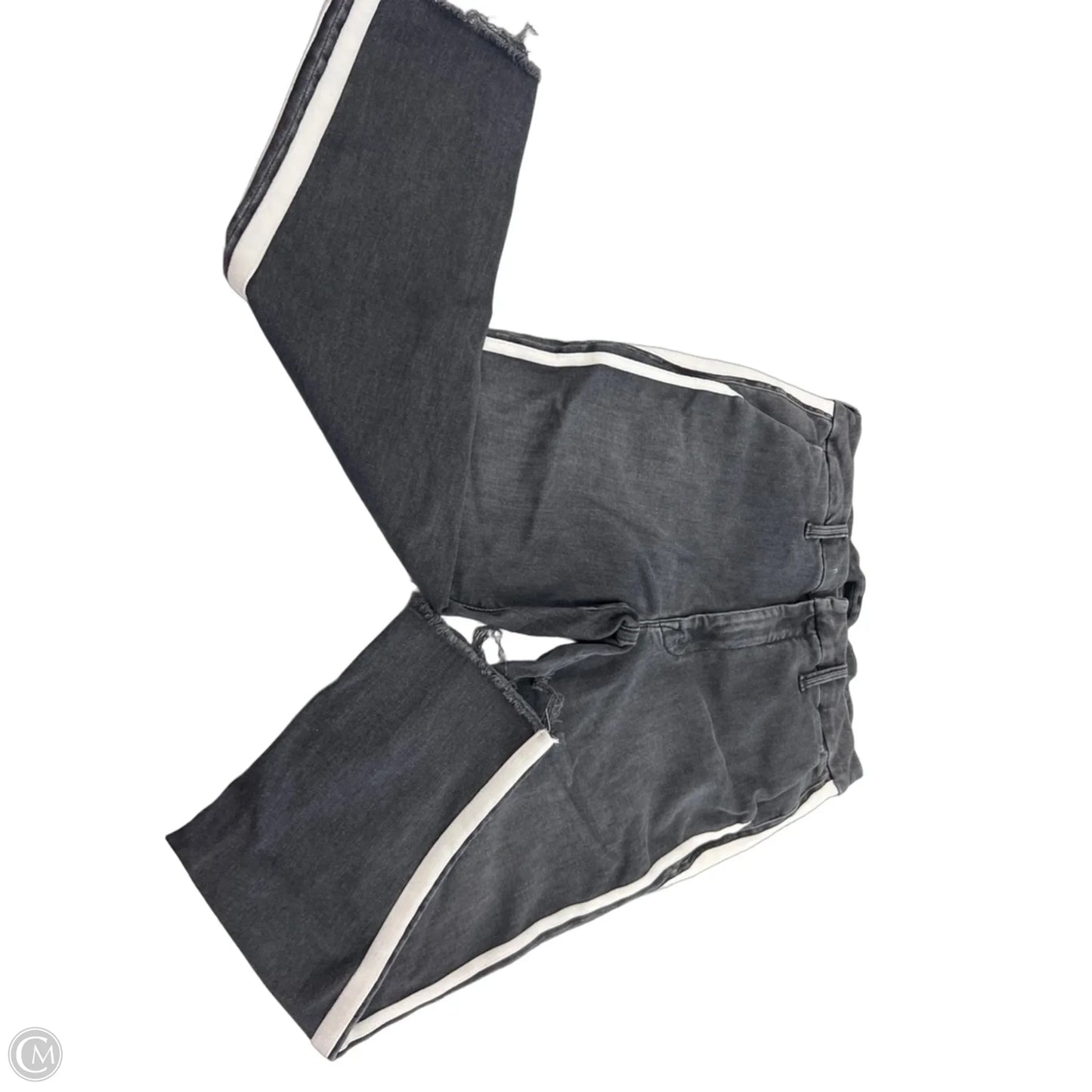 Jeans Cropped By Mother In Black Denim, Size: 10