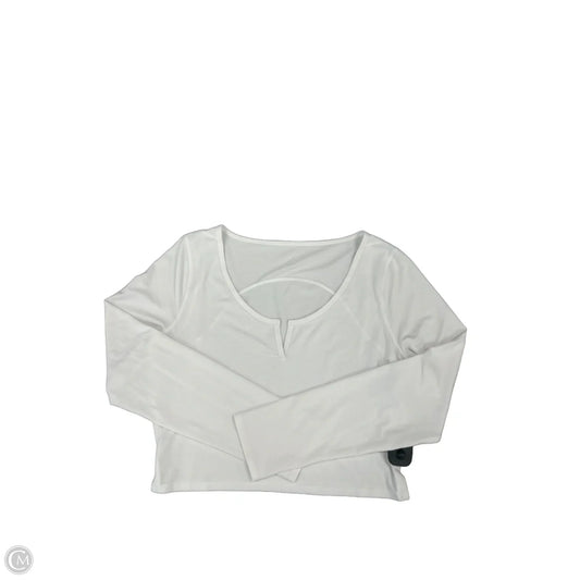 Top Long Sleeve By Lululemon In White, Size: 8