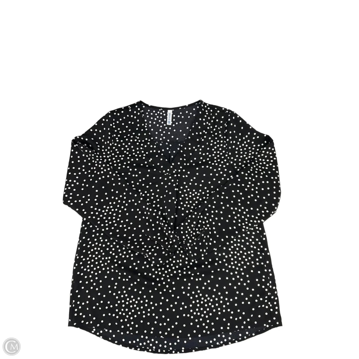 Top Long Sleeve By Cmf In Polkadot Pattern, Size: S