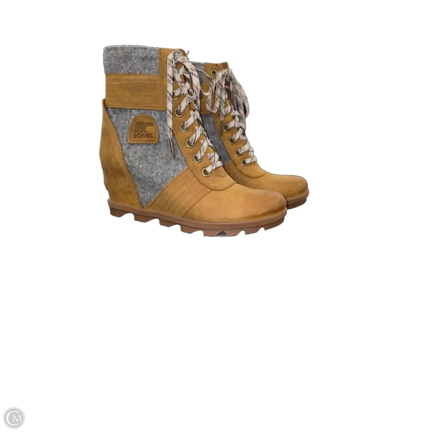 Boots Ankle Heels By Sorel In Brown, Size: 11