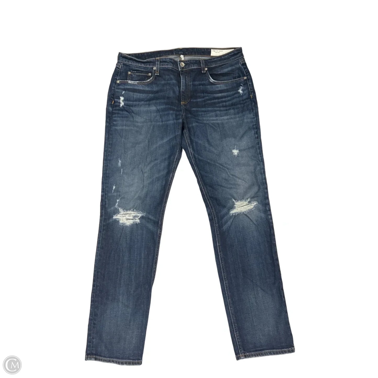 Jeans Boyfriend By Rag And Bone In Blue Denim, Size: 12