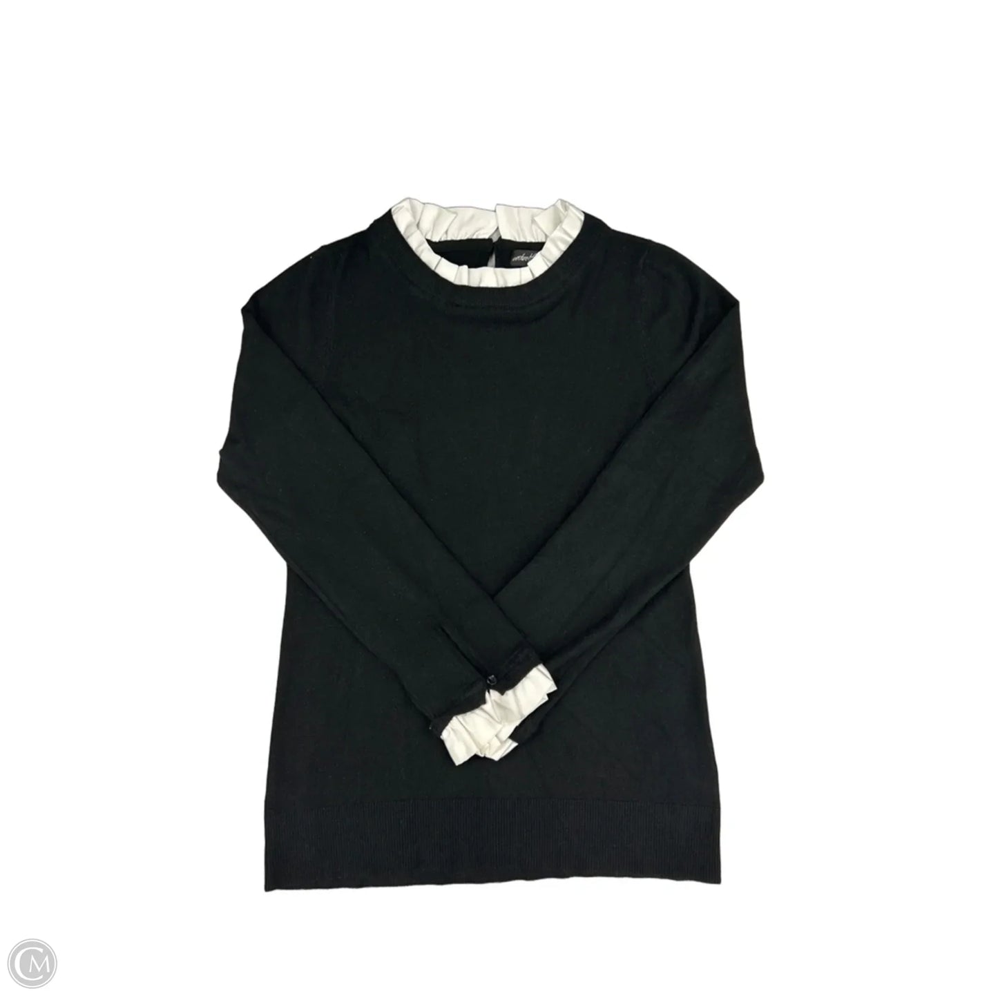 Top Long Sleeve By Ontwelfth In Black & White, Size: M