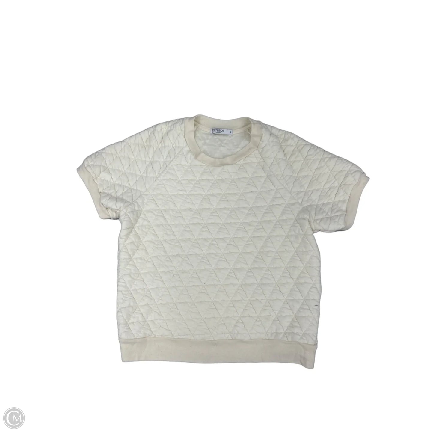 Top Short Sleeve By Stateside In Cream, Size: S