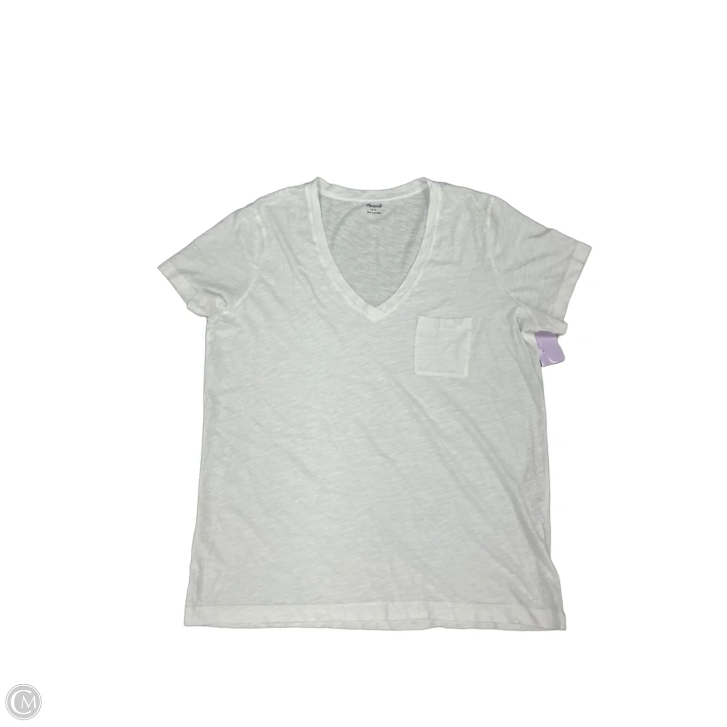 Top Short Sleeve By Madewell In White, Size: L