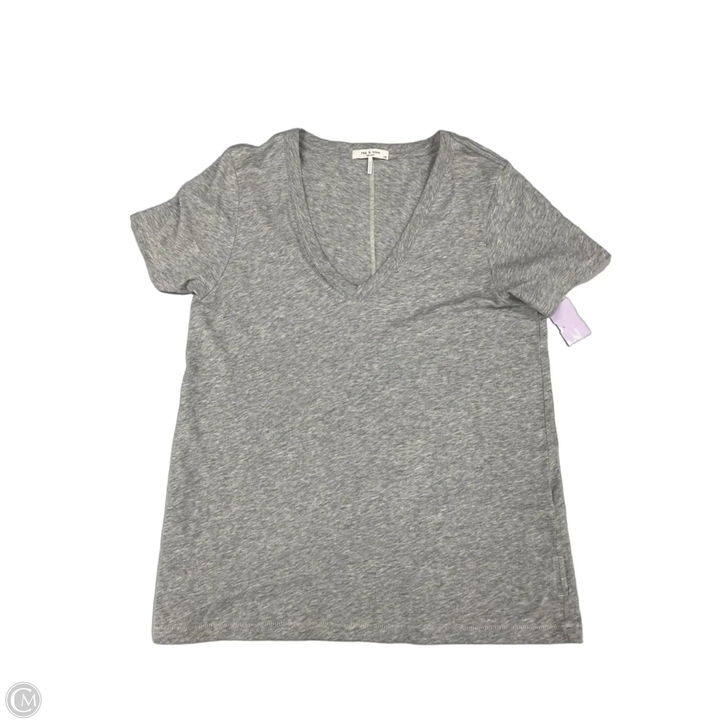 Top Short Sleeve By Rag And Bone In Grey, Size: L