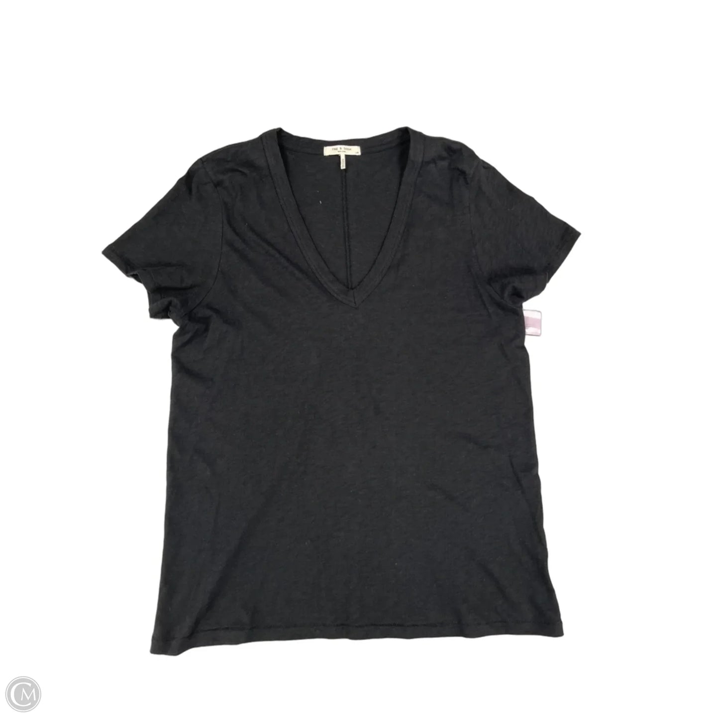 Top Short Sleeve By Rag And Bone In Black, Size: L