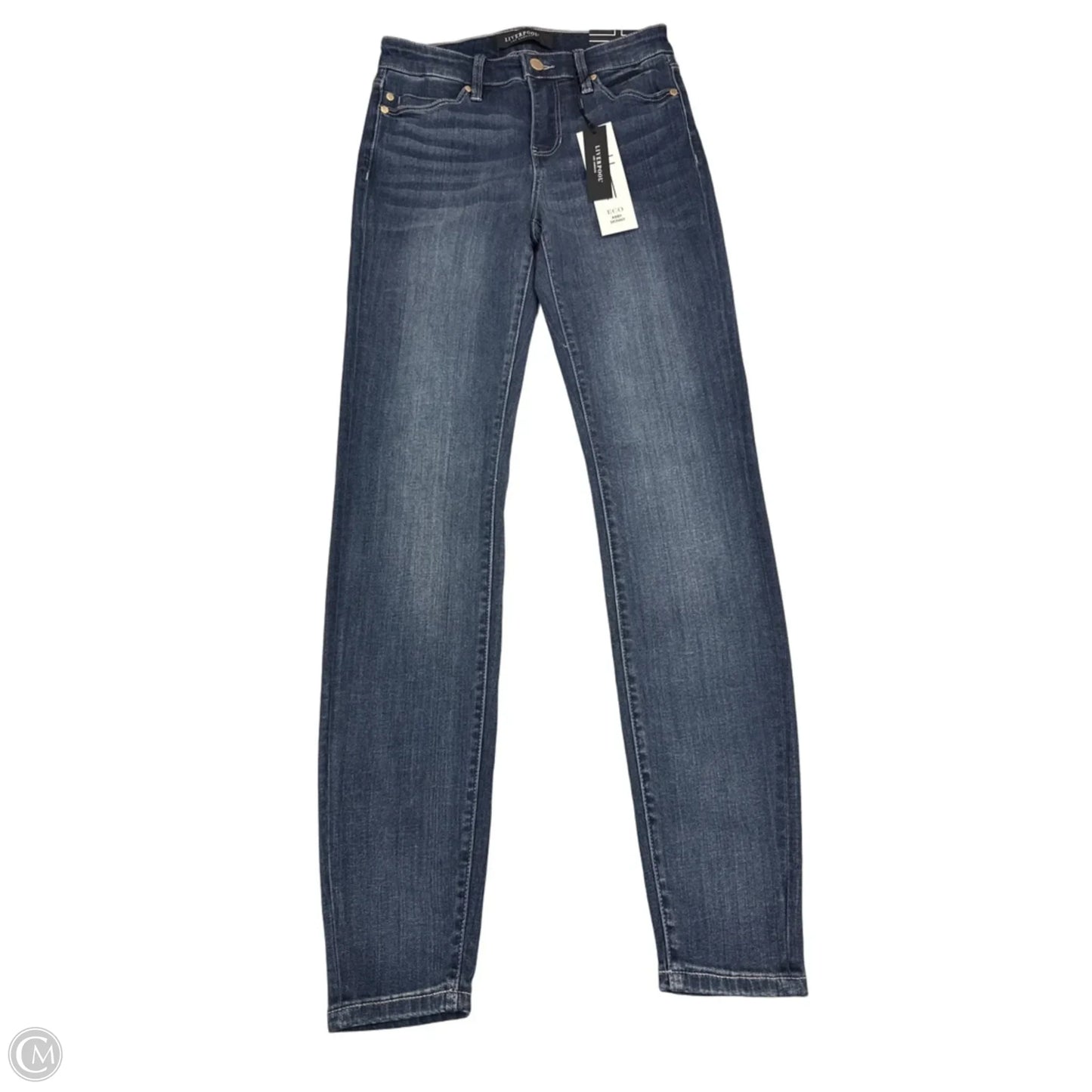 Jeans Skinny By Liverpool In Blue Denim, Size: 2