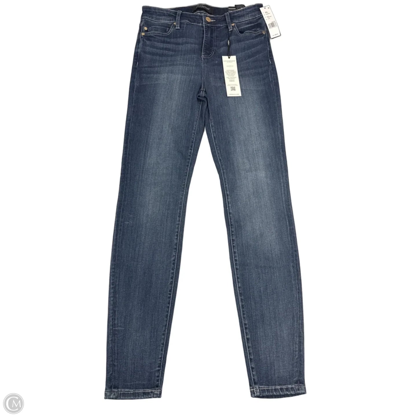 Jeans Skinny By Liverpool In Blue Denim, Size: 6