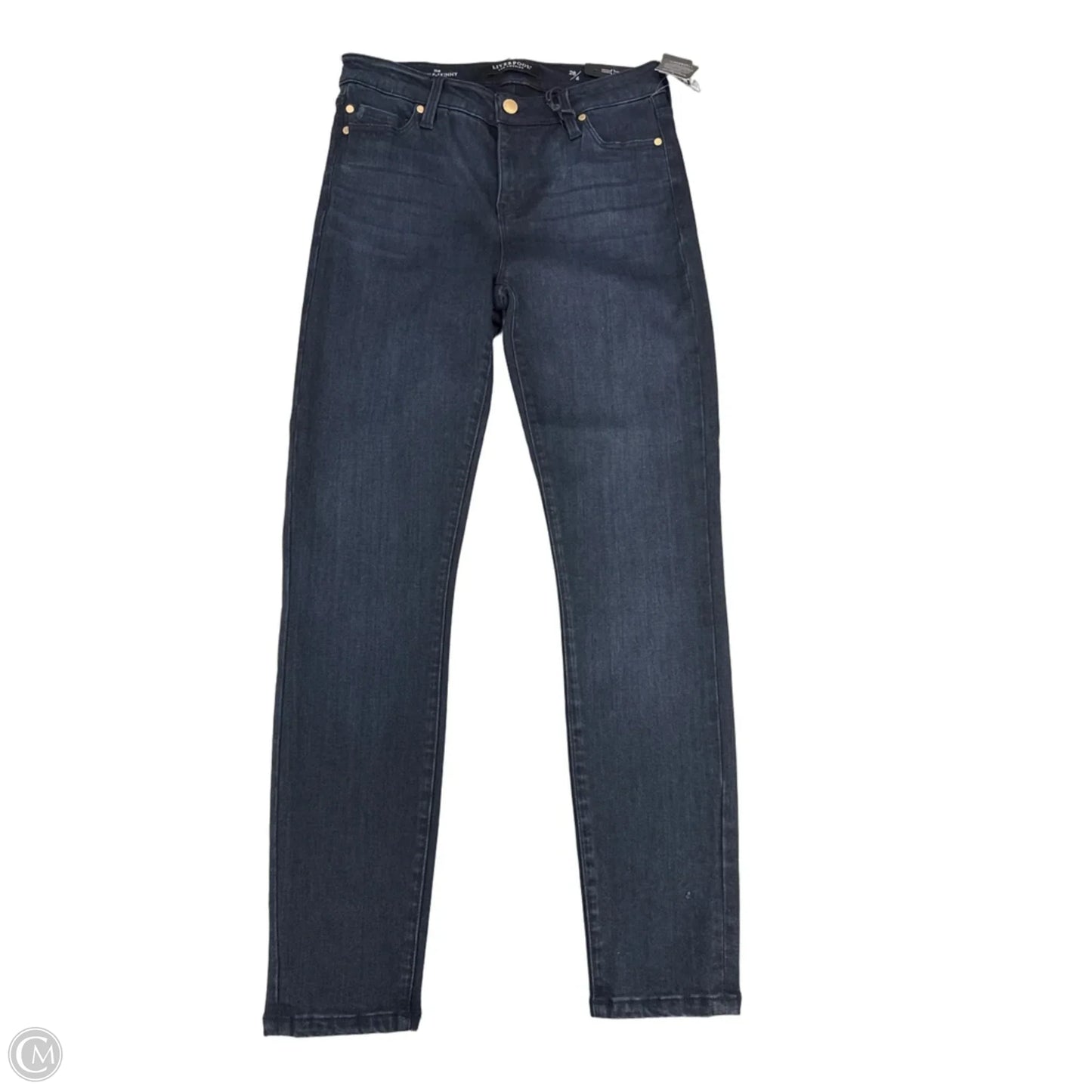 Jeans Skinny By Liverpool In Blue Denim, Size: 6