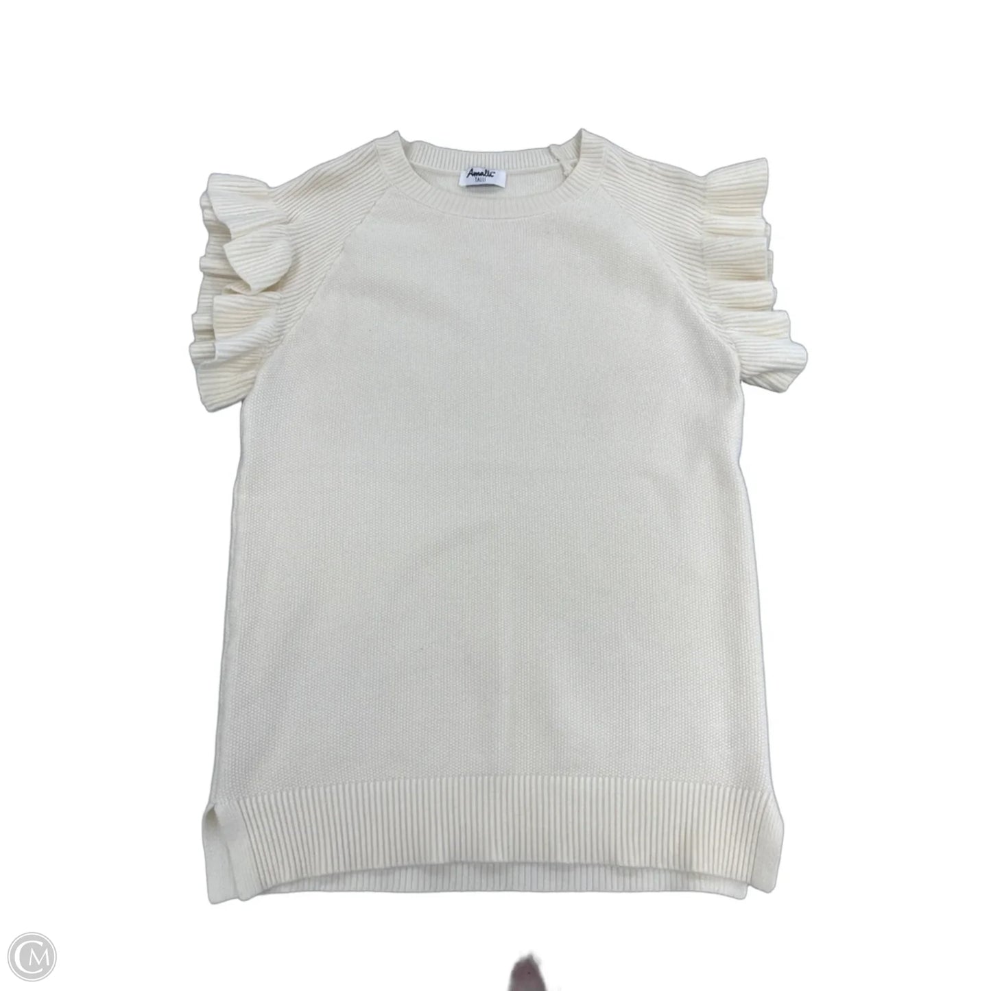Sweater Short Sleeve By Amalfi In Cream, Size: Xl