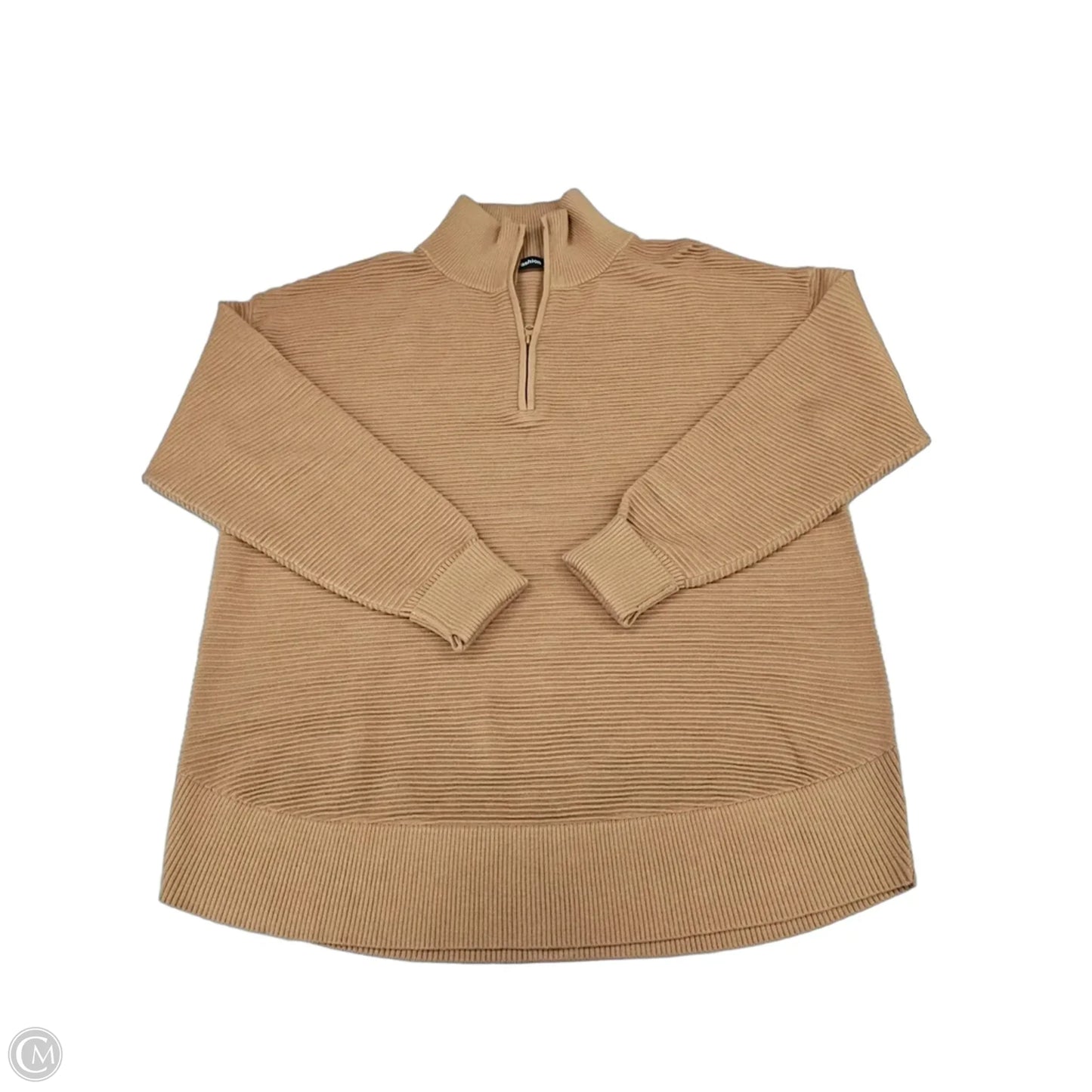 Top Long Sleeve By Cme In Brown, Size: Xl