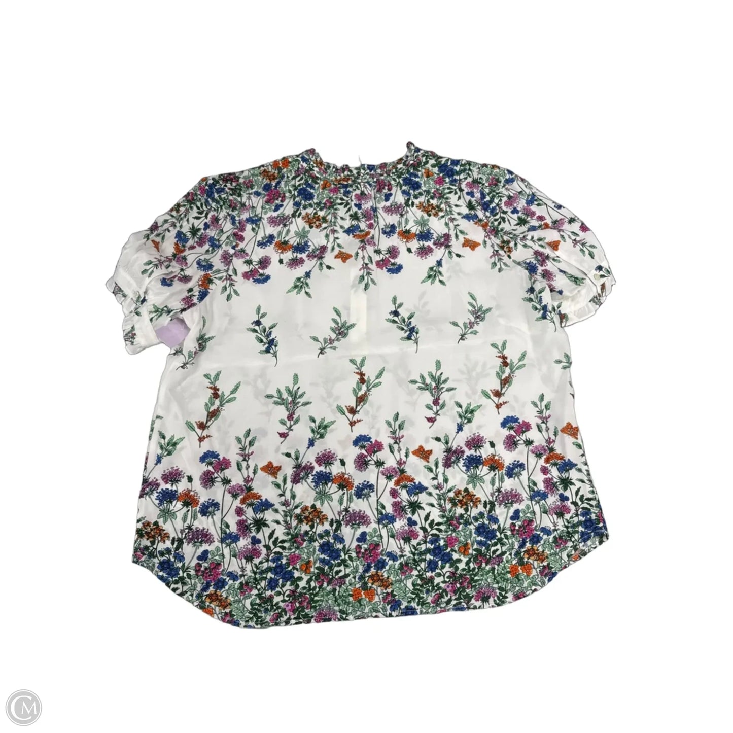 Top Short Sleeve By Talbots In Floral Print, Size: Xl