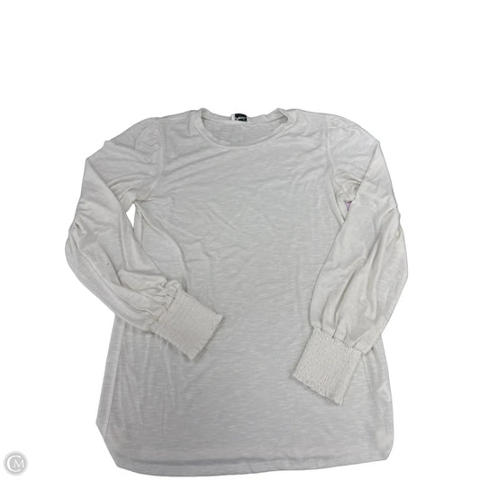 Top Long Sleeve By Amalfi In White, Size: Xl