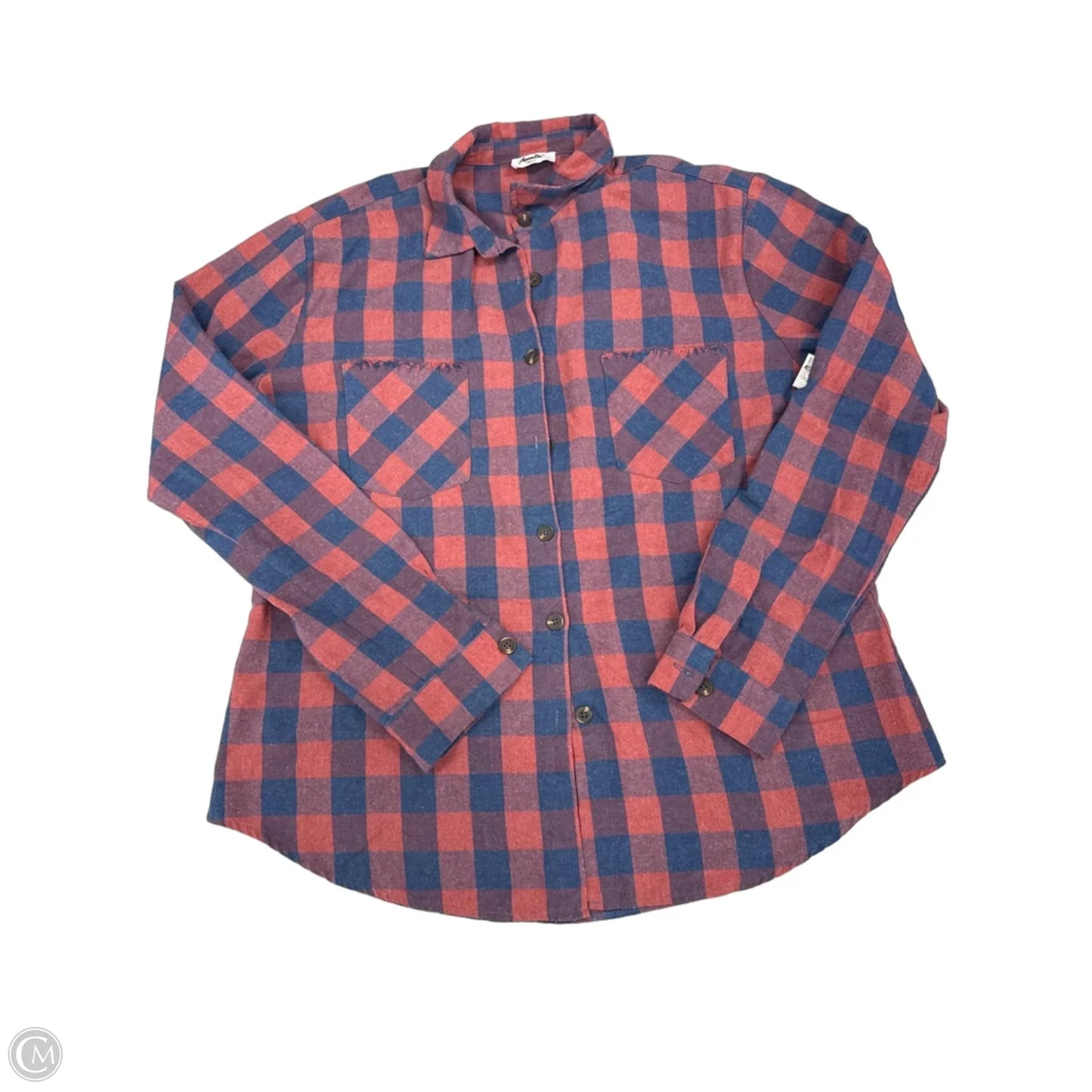 Top Long Sleeve By Amalfi In Blue & Red, Size: Xl