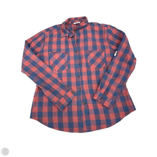 Top Long Sleeve By Amalfi In Blue & Red, Size: Xl