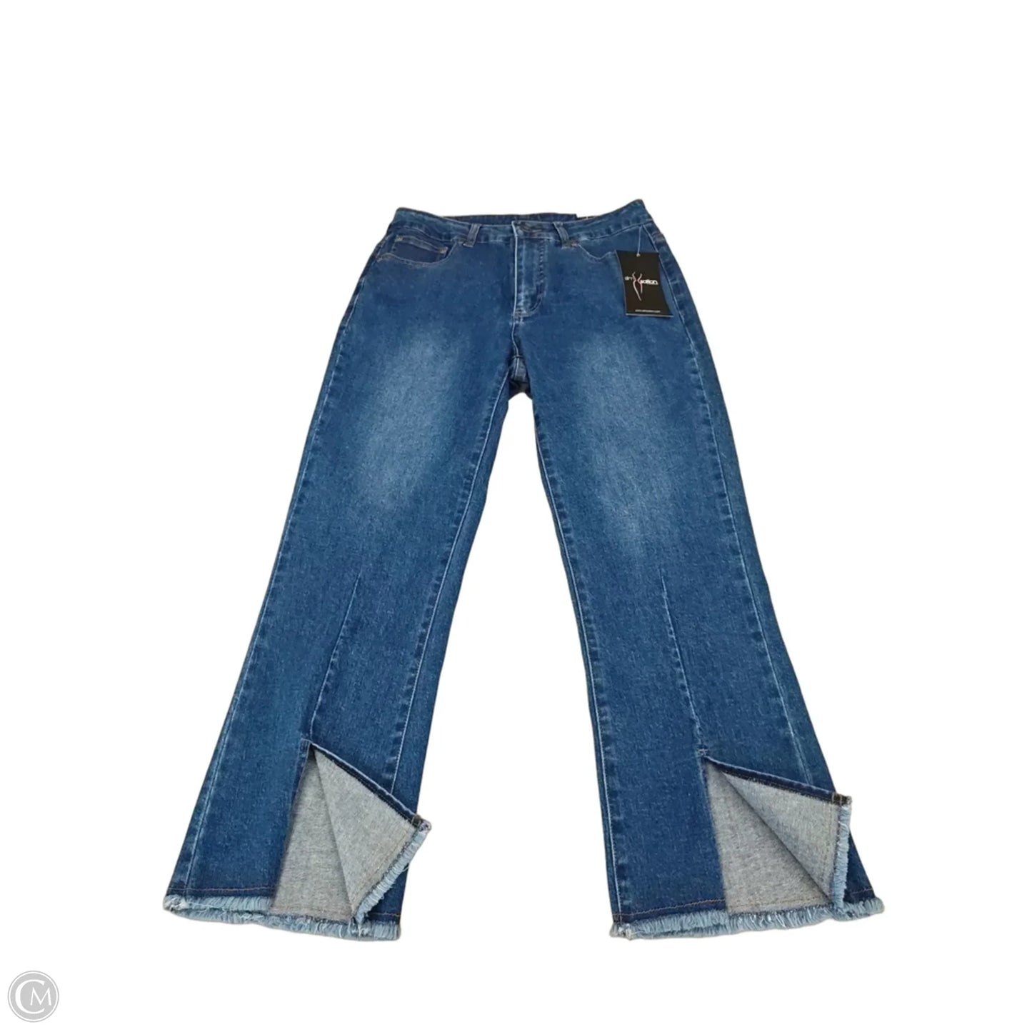 Jeans Flared By Multiples In Blue Denim, Size: 4
