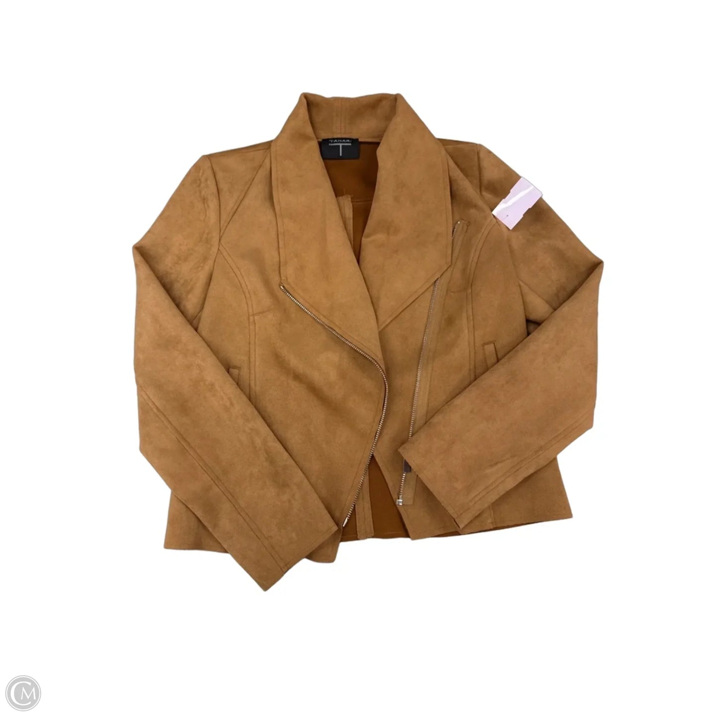 Jacket Moto By Tahari In Brown, Size: Sp