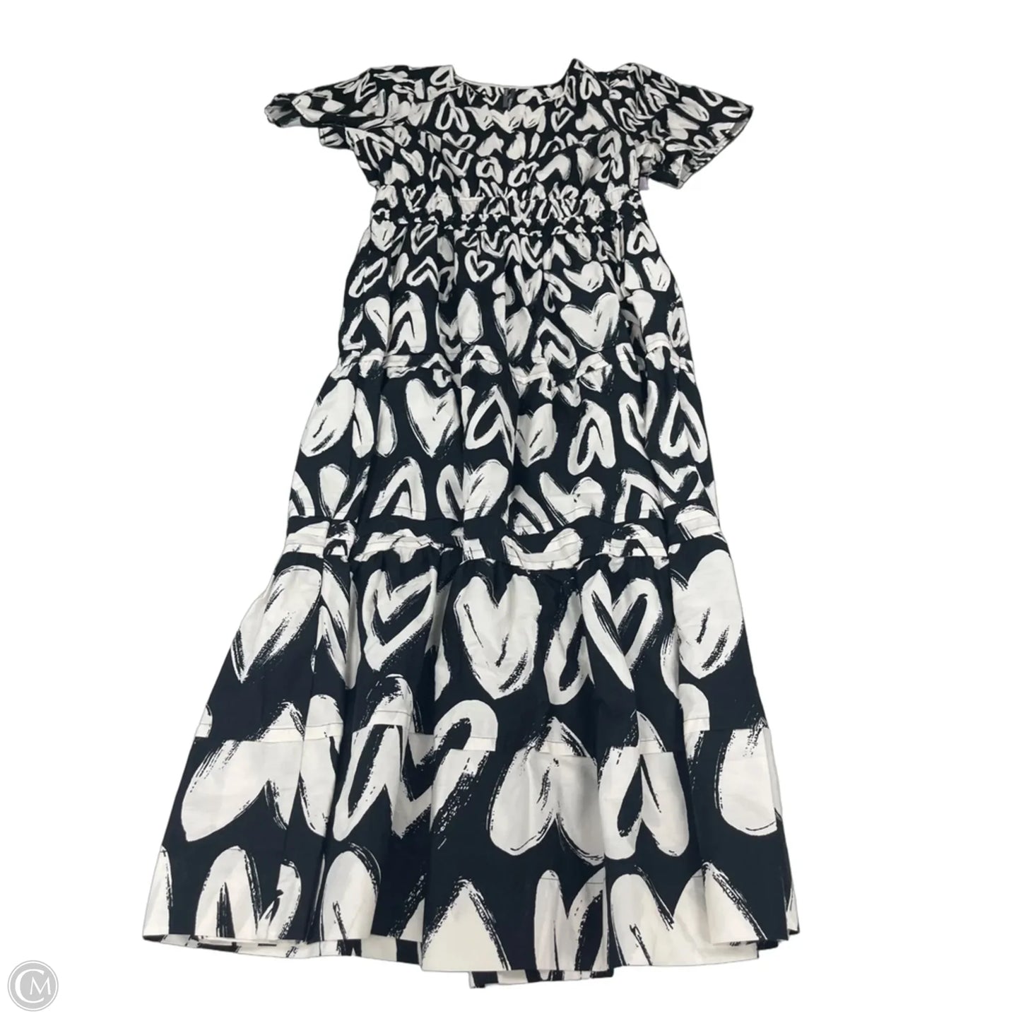 Dress Casual Maxi By Anthropologie In Black & White, Size: Mp
