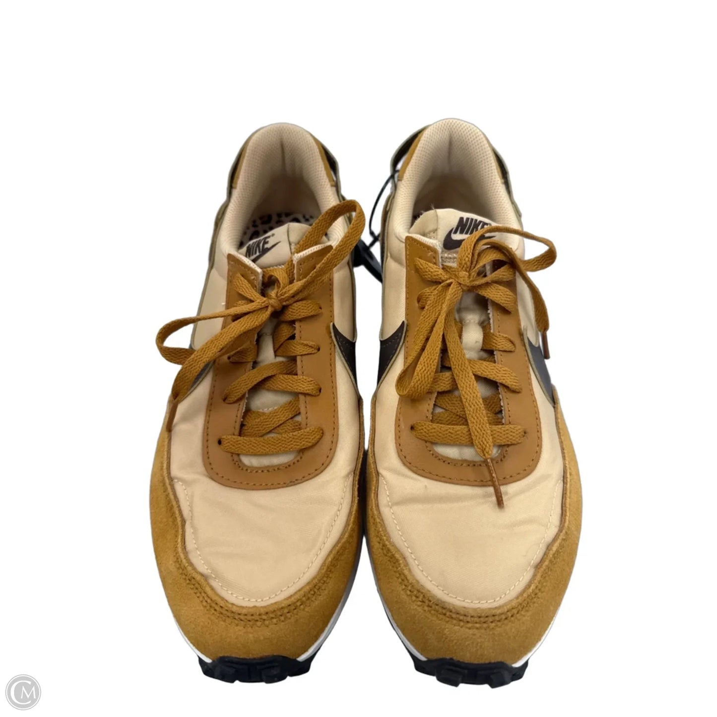 Shoes Sneakers By Nike In Brown & Gold, Size: 11
