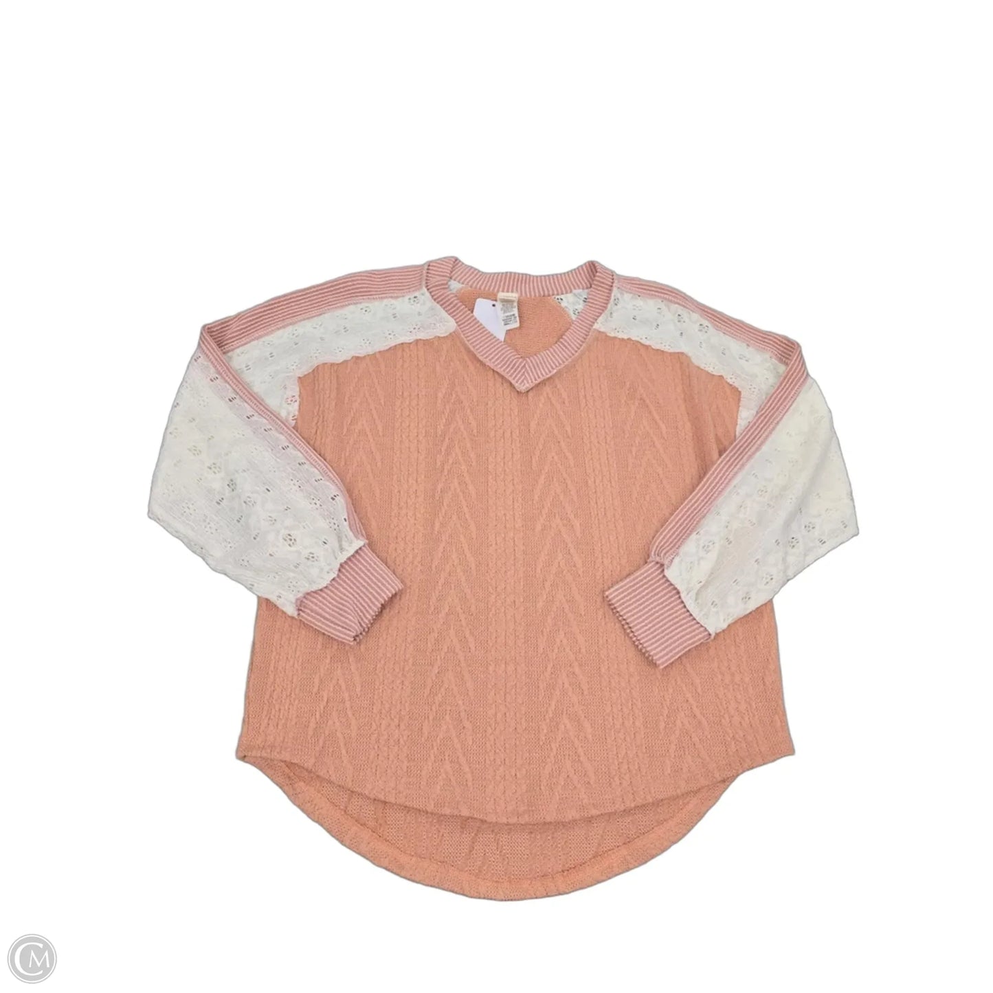 Top Long Sleeve By 7th Ray In Peach, Size: S