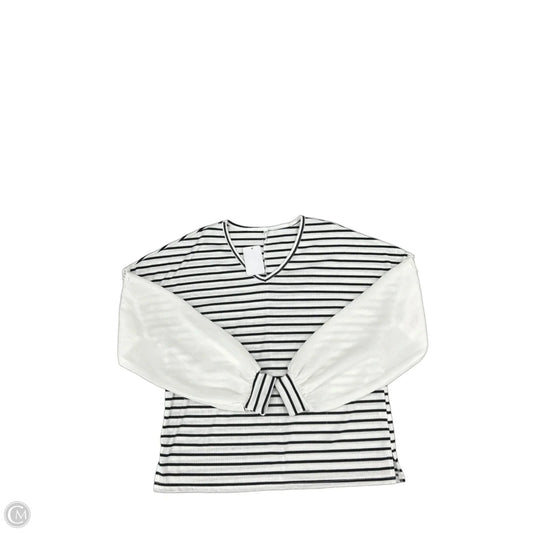 Blouse Long Sleeve By Cmf In Black & White, Size: S