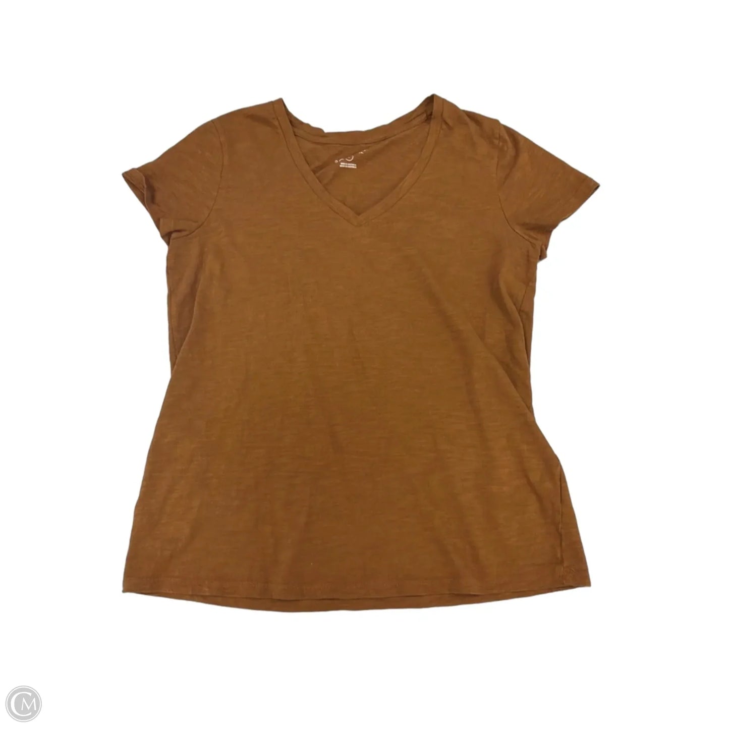 Top Short Sleeve By Universal Thread In Brown, Size: L