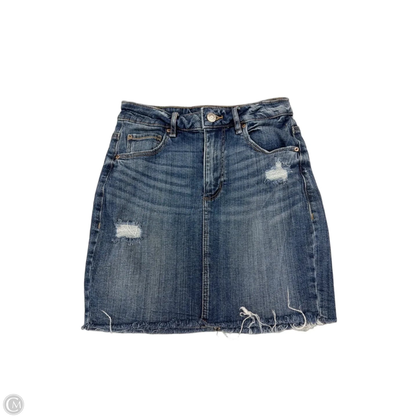 Skirt Mini & Short By Garage In Blue Denim, Size: 0