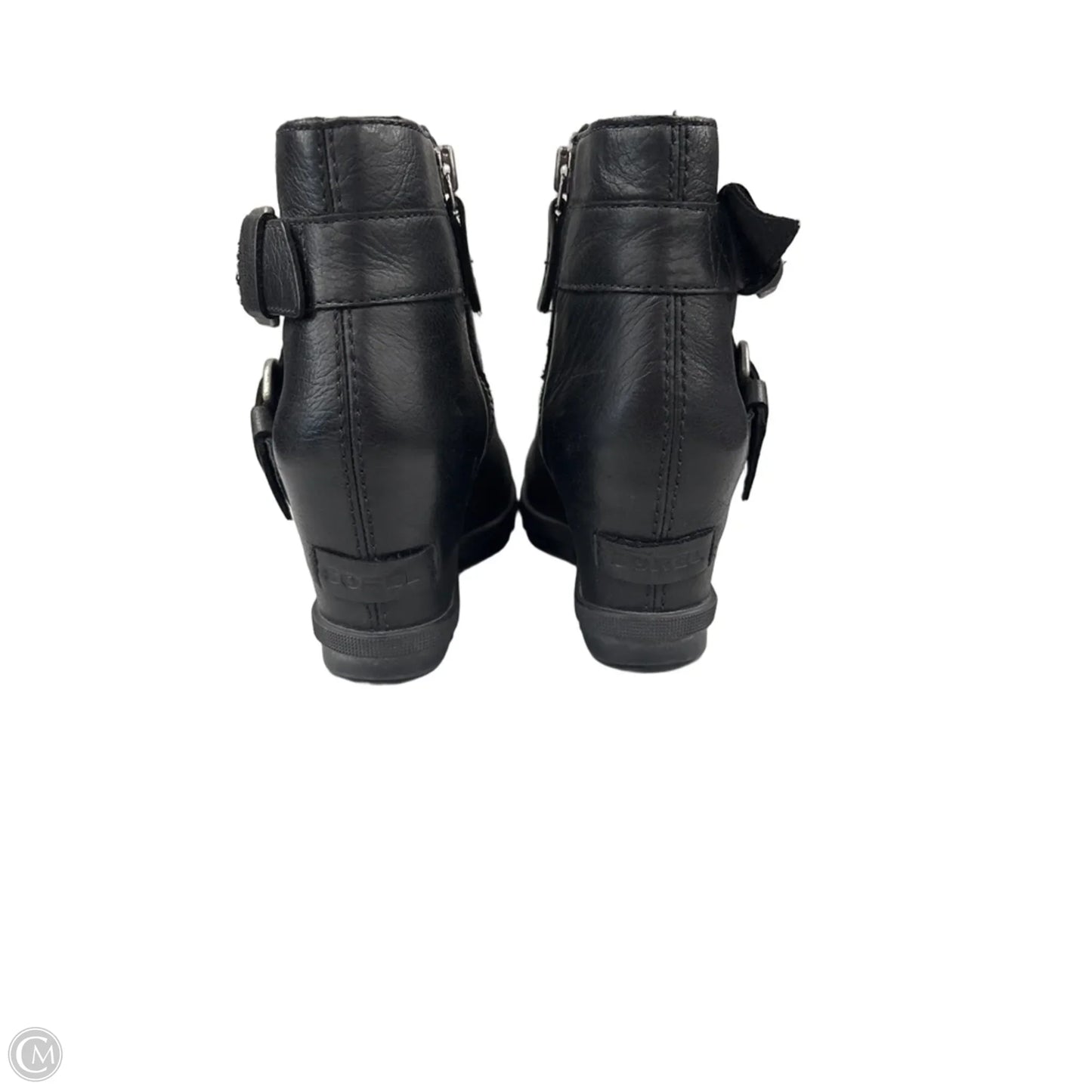 Shoes Heels Wedge By Sorel In Black, Size: 8
