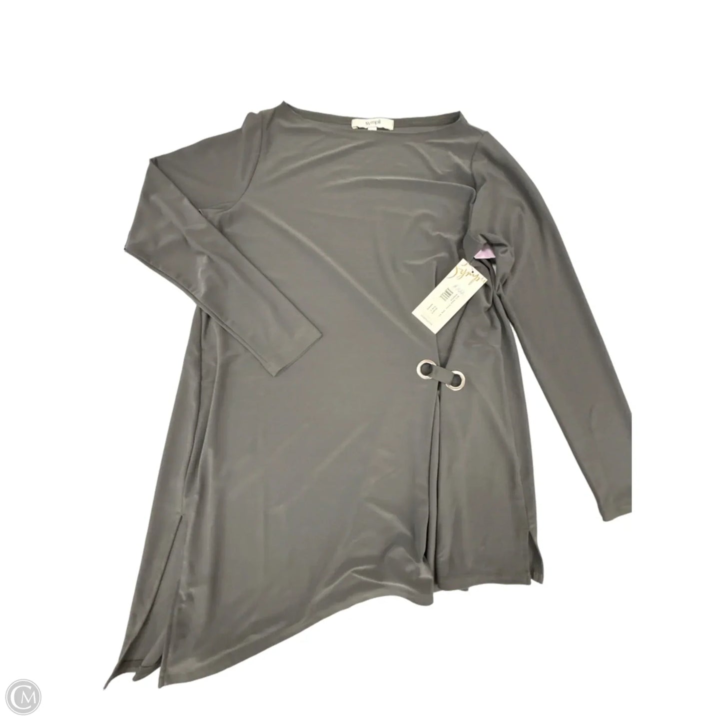 Top Long Sleeve By Sympli In Grey, Size: S