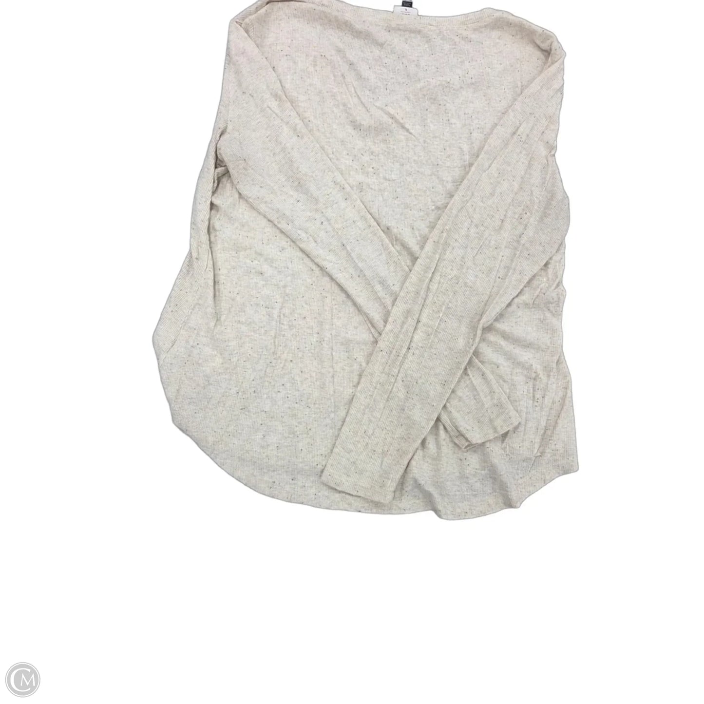 Top Long Sleeve Basic By Cabi In Cream, Size: L
