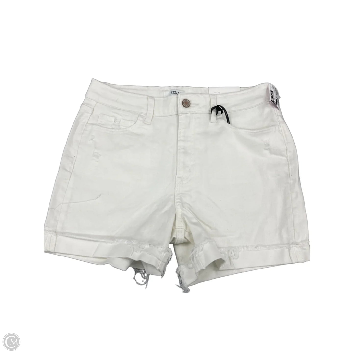 Shorts By Zenana In White Denim, Size: 10