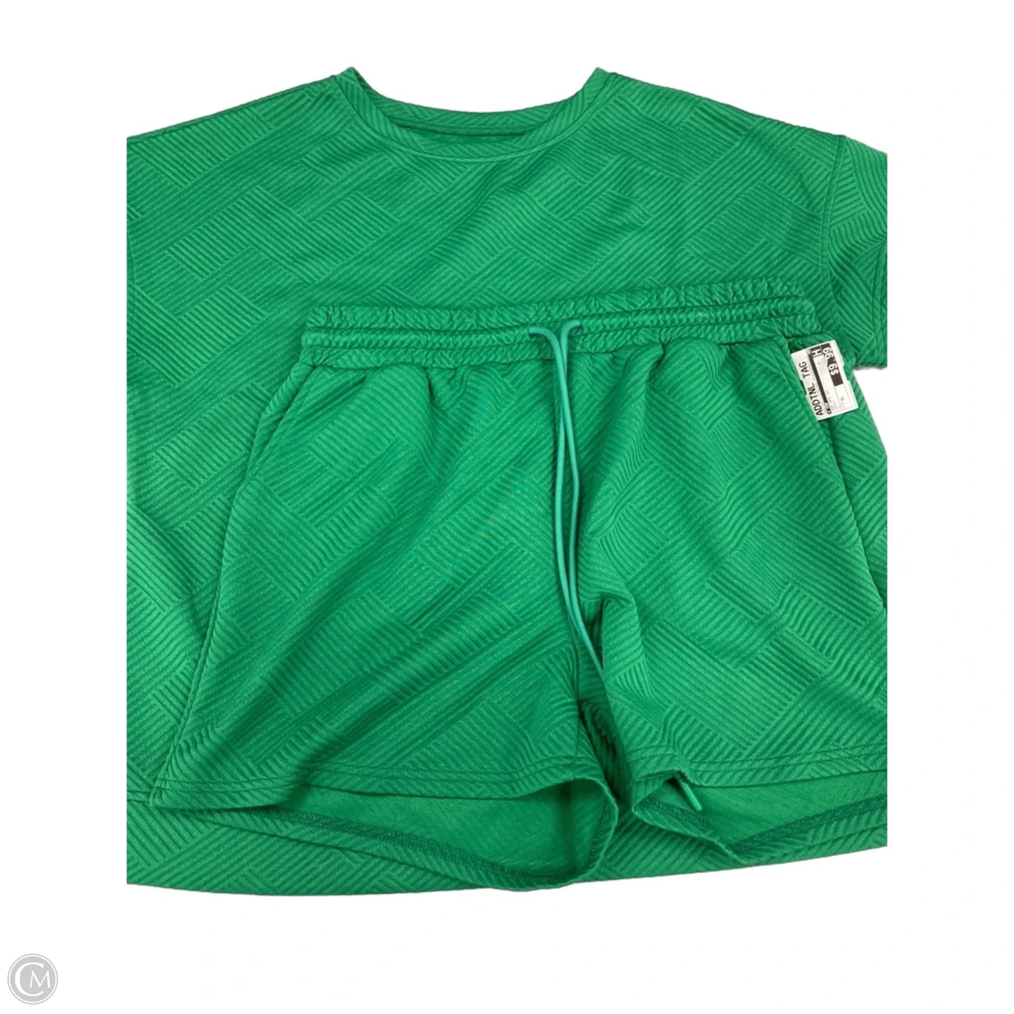 Top 2pc Short Sleeve By Cmf In Green, Size: Xl