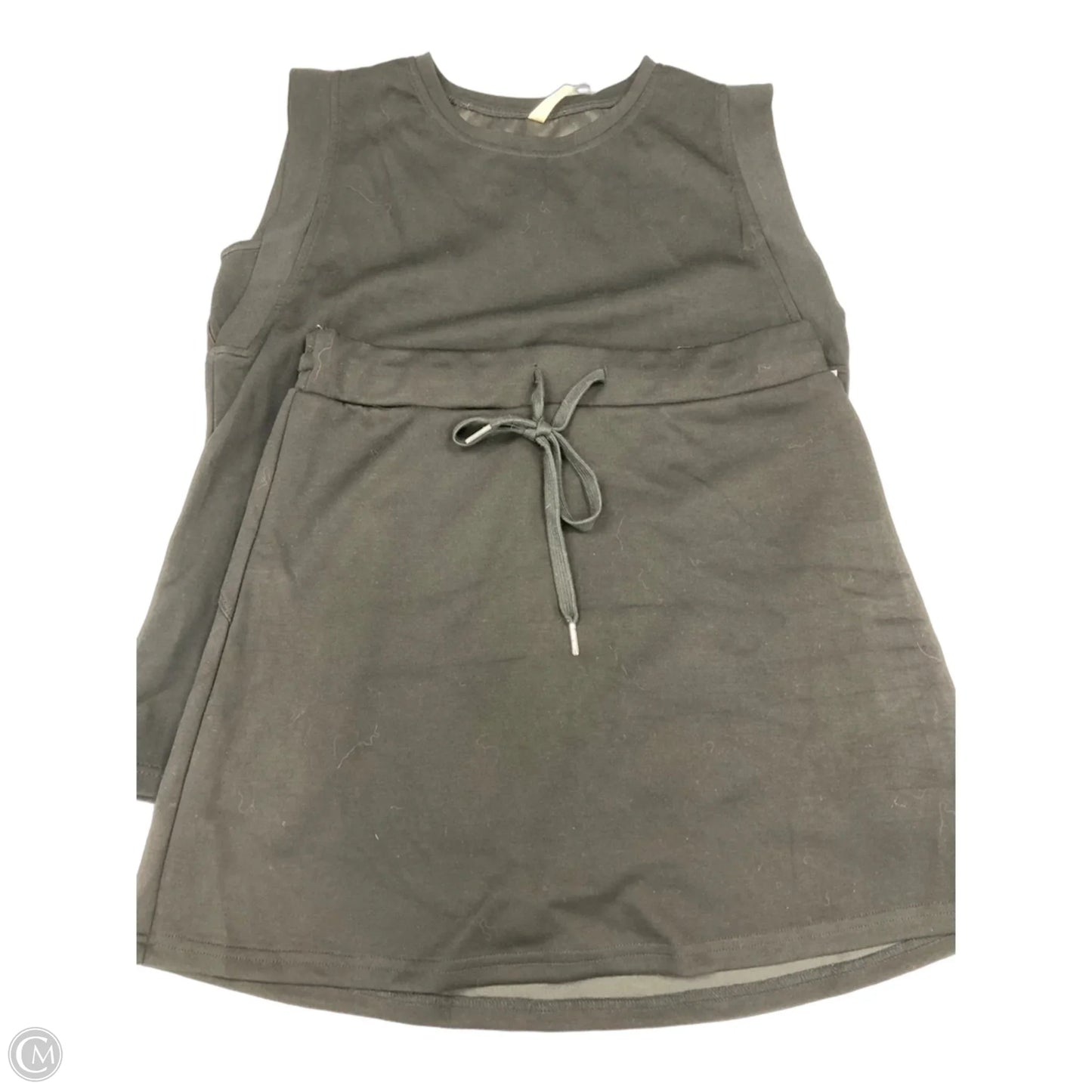 Top 2pc Short Sleeve By Grecerelle In Black, Size: L