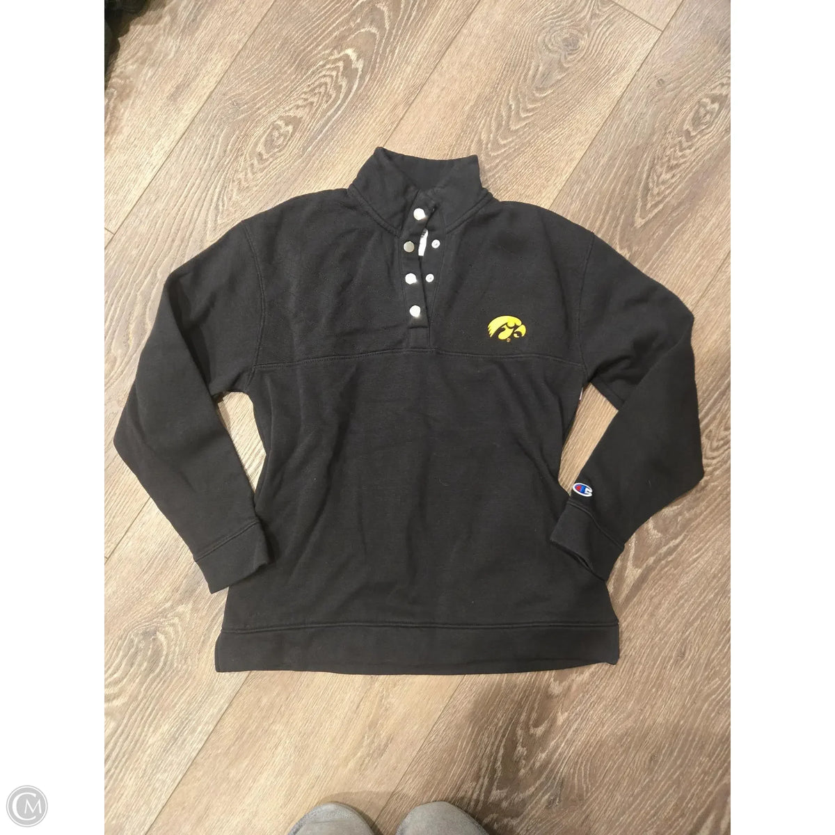 Top Long Sleeve By Champion In Black, Size: Sp