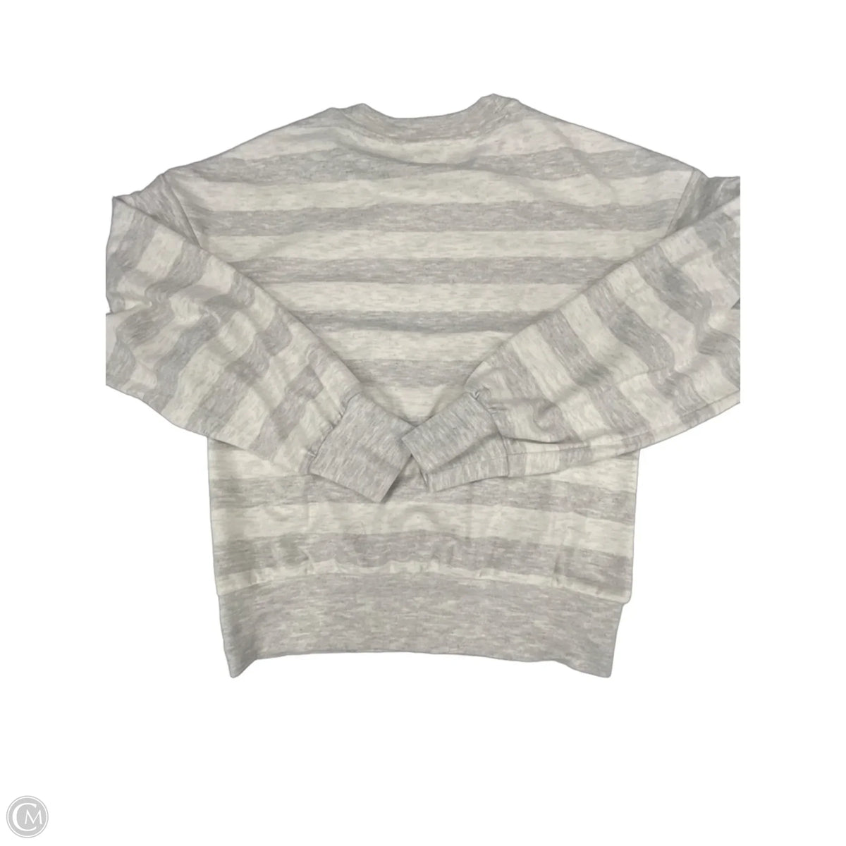 Top Long Sleeve By Cme In Grey & White, Size: Xs