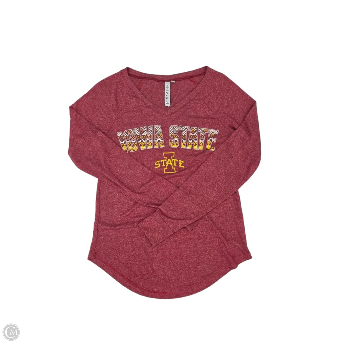 Top Long Sleeve Basic By Chicka-d In Red, Size: M