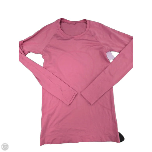Athletic Top Long Sleeve Crewneck By Lululemon In Pink, Size: 6
