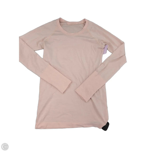 Athletic Top Long Sleeve Crewneck By Lululemon In Pink, Size: 6