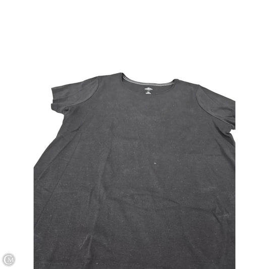 Top Short Sleeve Basic By St Johns Bay In Black, Size: Xxl