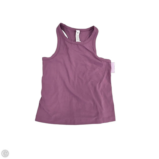 Athletic Tank Top By Lululemon In Purple, Size: 8