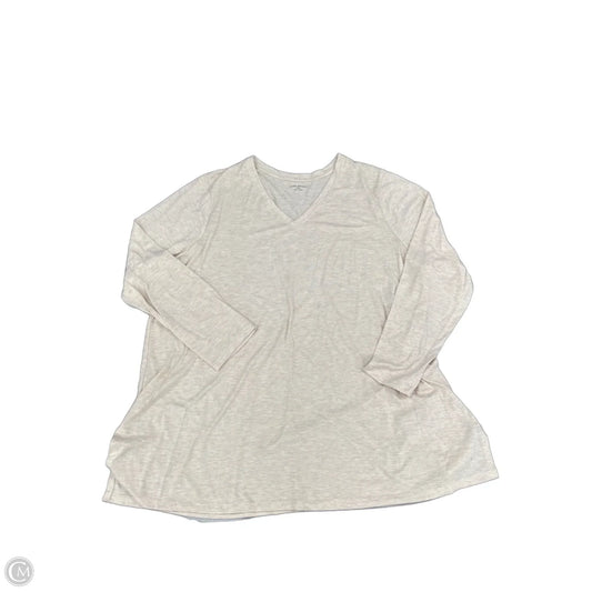 Top Long Sleeve By Lane Bryant In Cream, Size: 2x